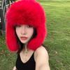 European and American Temperament Imitation Mink Lei Feng Hat Women's Winter Thickened Warm and Cold Travel Western Sichuan Skiing Plush Bag Head Hat