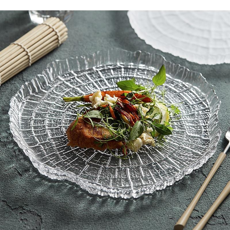 Annual Ring Glass Plate Breakfast Salad Hotel Molecular Cuisine Cooking Dishes Nordic Home Kitchen Utensils