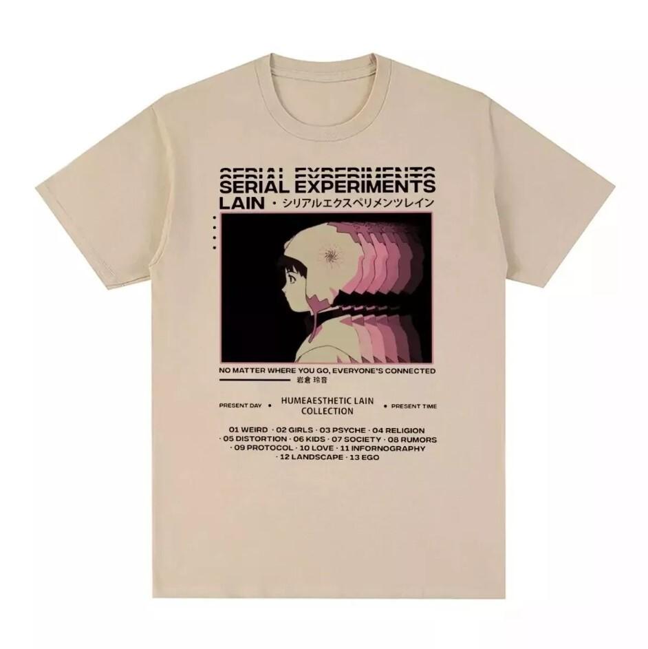 Serial Experiments Lain T-shirt Vintage Anime Gift For All Friends Size S-4XL
