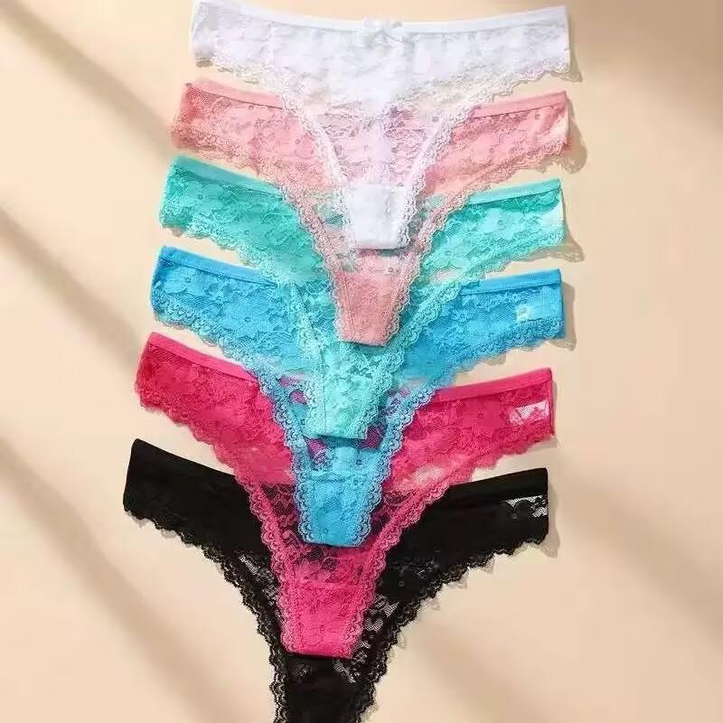 1Pcs Sexy Höschen Frauen G-String Tanga Spitze Unterwäsche Pantys Low-Taille Weibliche Unterhose Mesh Perspektive Briefs Dessous