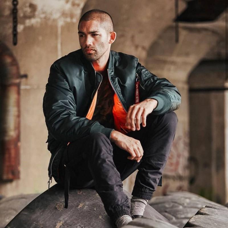 Oversized Reversible MA-1 Pilot Jacket Winter Warm Fleece-Lined Unisex Bomber Coat Men Women