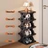 Compact Dustproof Rotating Shoe Rack for Entryway or Dorm - Space-Saving, Foldable Design.