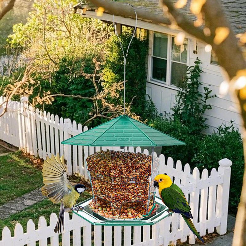 Outdoor Bird Feeders Foldable Hummingbird Birdhouse Feeder Large Capacity Weatherproof Feeding Station For Backyard Courtyards
