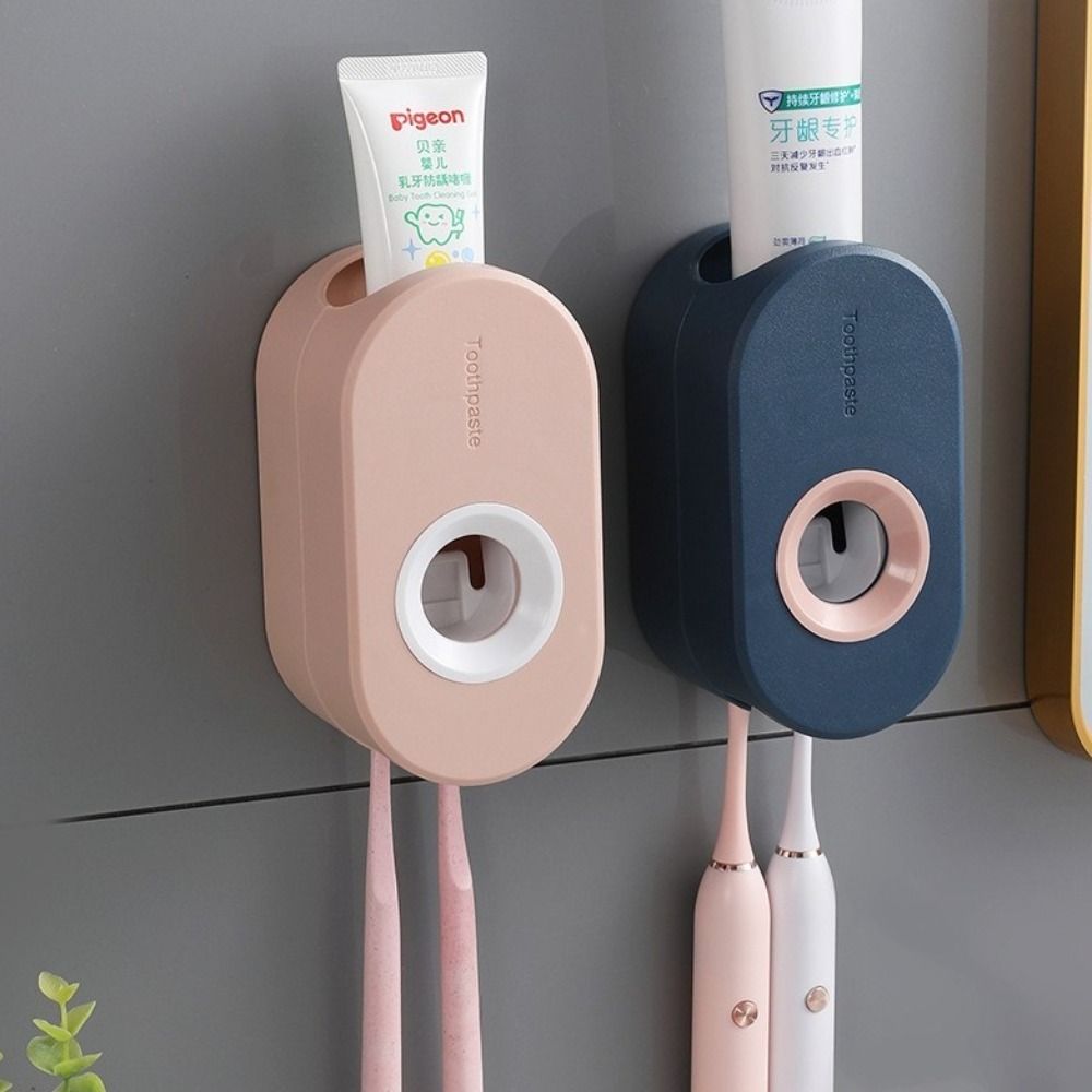 Automatic Toothpaste Dispenser Wall Mounted Stand Lazy Toothbrush Holder Toothpaste Squeezers  Home