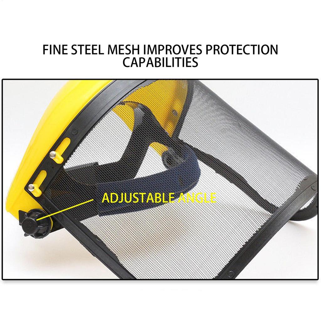 Face Shield Chainsaw Splash Prevention Electric Cutting Gardening Protection Mesh Face Shield Protective Mask  Helmet Safety