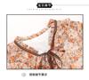 Summer Fashion V-neck Short-sleeved Long Dress with Temperament for Aging Women