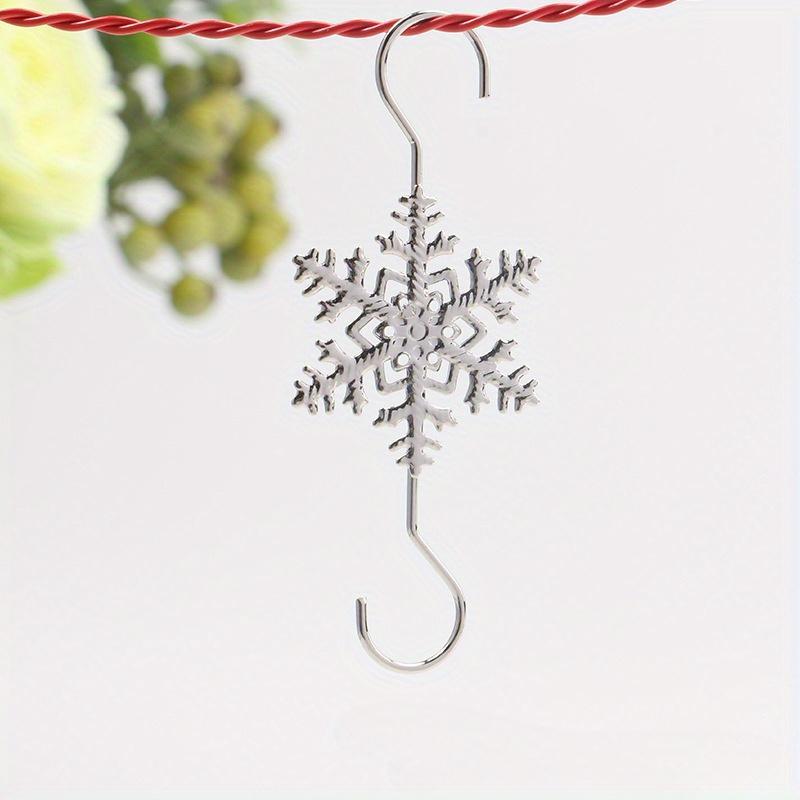 Creative Christmas Snowflake Hooks Christmas Tree Snowflake Decorations Home Storage Gold And Silver Snowflake Hooks