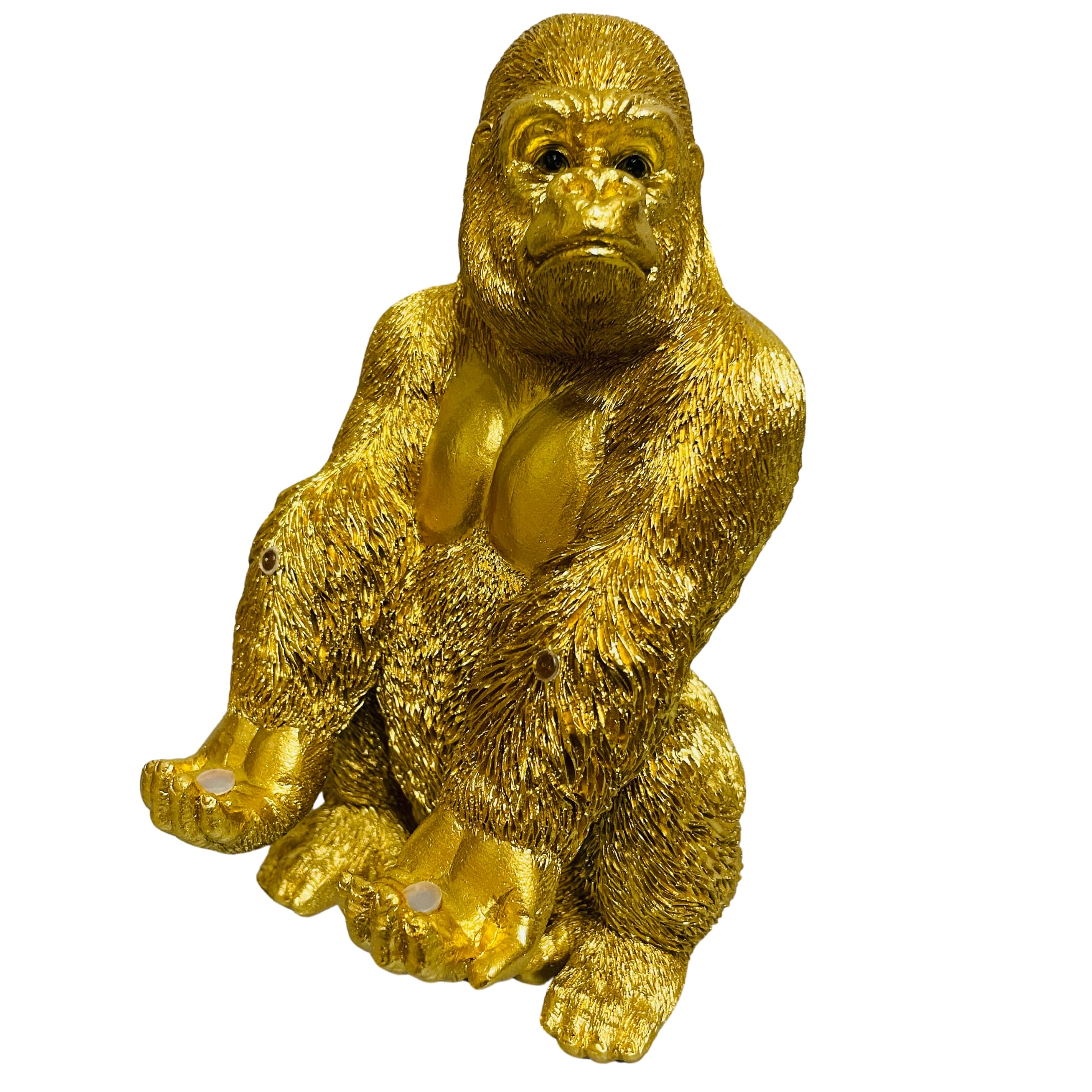 

Cute Gorilla Smartphone Stand, Stylish Animal Figurine, Home Decor, Menu Holder, Photo Frame, Tabletop Accessory (Gold)