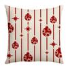 New Snowflake Pattern Element Red Festive Warm Atmosphere Christmas Decoration Home Party Sofa Cushion