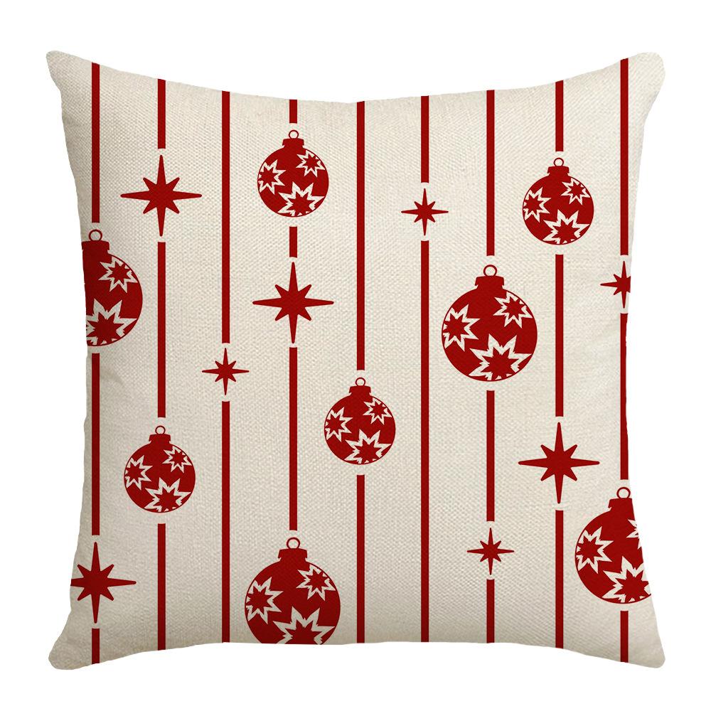 New Snowflake Pattern Element Red Festive Warm Atmosphere Christmas Decoration Home Party Sofa Cushion