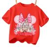 2025 Mouse Castle Tshirt Fresh Summer Tshirts for Boys and Girls Unisex Women Oversize Cotton Tops