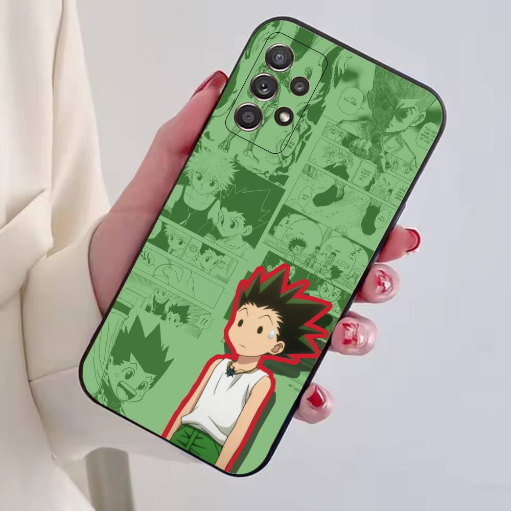 Japanse Manga H-Hunter Gon Freecss Telefoonhoesje Voor Samsung S25,S24,S21,S22,S23,S30,Ultra,S20,Plus,Fe,Lite,Note,10,Zwarte Cover