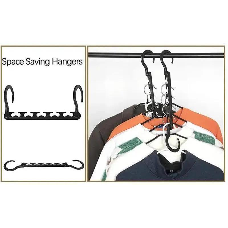 Foldable Magic Hanger Multi-function Five-hole Connection Hook ABS Plastic Rotary Storage Hanger Coat Hanger Hangers