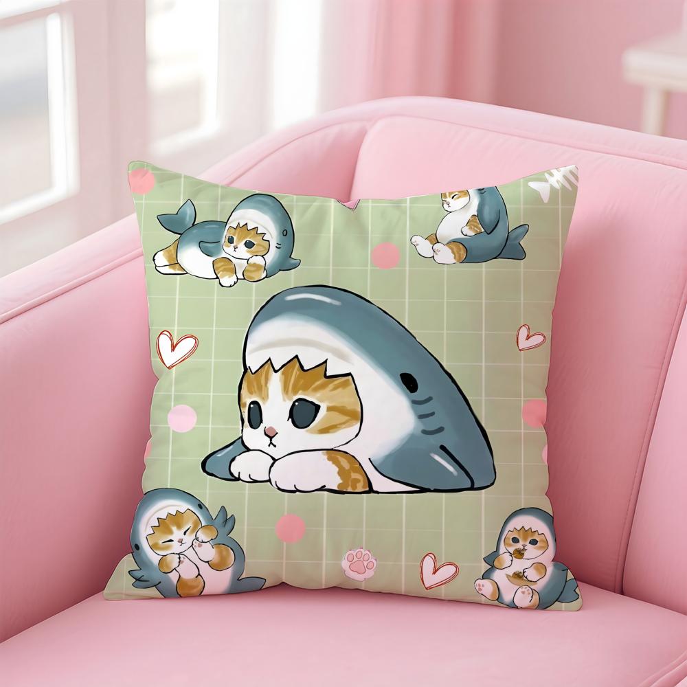 Cute M-Mofusand Cushion Cover Home & Car Multi-Scene Pillow Cover - Reversible, Soft & Durable for Daily Use