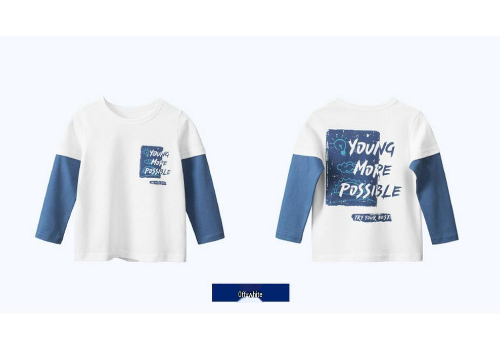 27kids 2024 Autumn Boys' Korean Style Long-Sleeved Base Layer T-Shirt