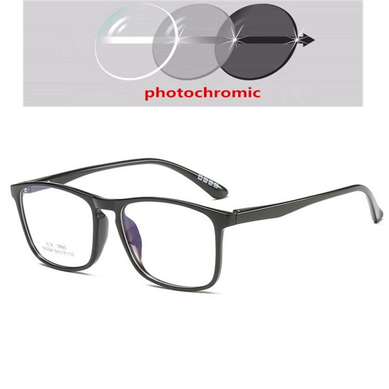 Big Frame Square Nearsighted Glasses TR90 Spring Leg Prescription Eyeglasses Diopter -0.5 to -6 Fashion Shortsighted Lens