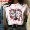 Chucky Harajuku Funny Cartoon Horror T Shirt Women Harajuku Ullzang Graphic T-shirt Vintage Anime Unisex Tshirt Fashion Top Tees FeUnisex