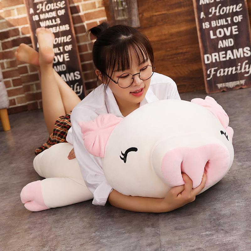 Lovely Soft Down Cotton Pig Plush Doll Stuffed Pink Pig Doll Baby Software Pillow Gift for Girlfriend