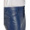 Leather Pant Real Leather Casual Jeans Biker Pant Men's Blue Genuine Lambskin Handmade
