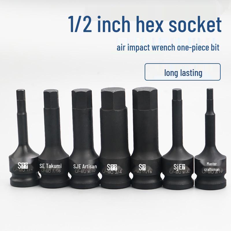 Imperial Electric & Pneumatic Hex Wrench with Large Fly Socket and Air Gun Hex Bit 3/16 inch