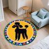 Cartoon Puppies pattern round rug,Carpet Rug for Living Room Bedroom Playroom ,Non-slip Floor Mat,Holiday Gifts and Birthday Gifts.