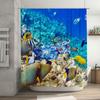 Vibrant Coral Reefs Fish Shower Curtain Bath Decor With Beautiful Marine Life Design For Home Decoration (Size: 180X240Cm)