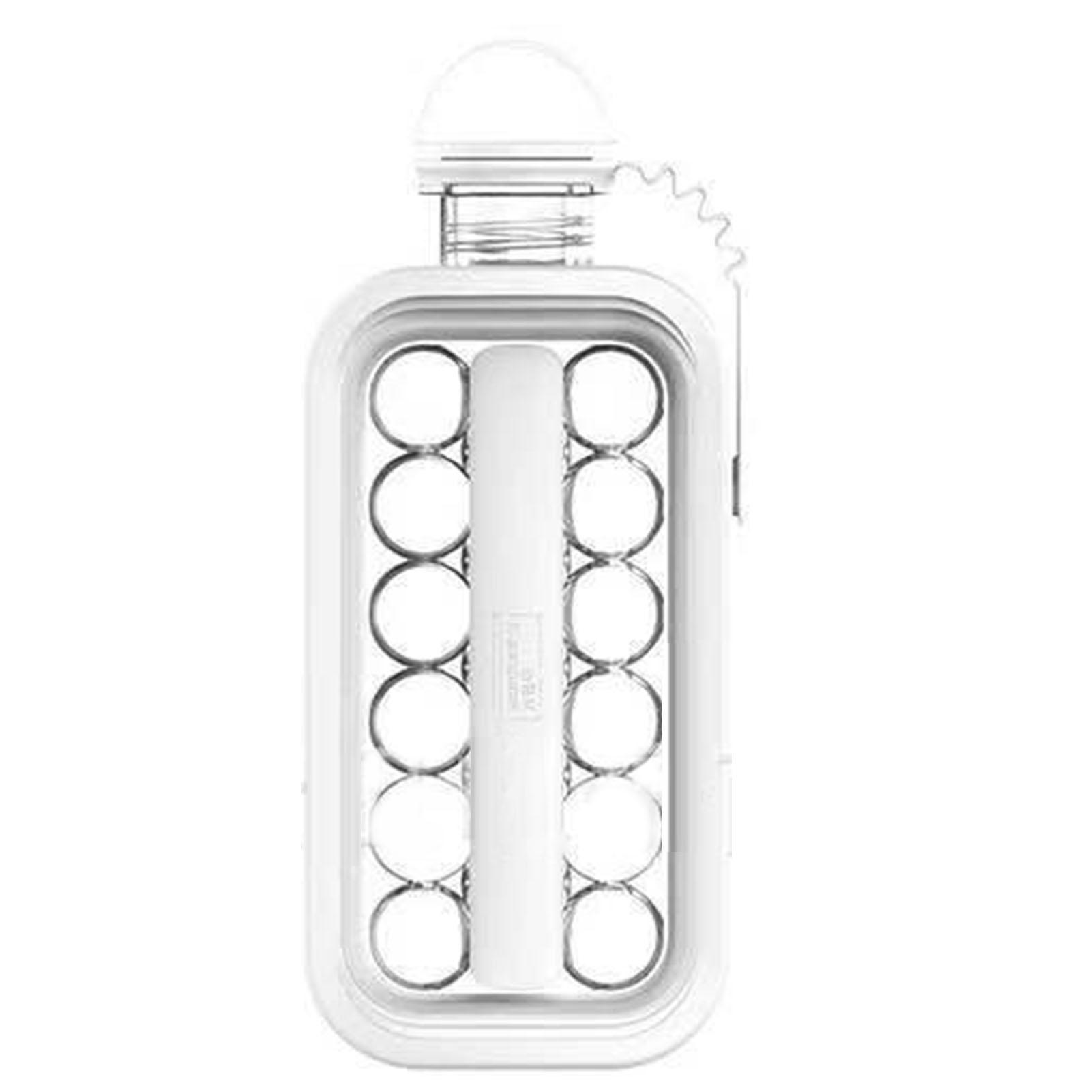 

Ice Ball Maker Kettle 2 in 1 Portable Ice Ball Making Mold Water Bottle with Cover Gray білий