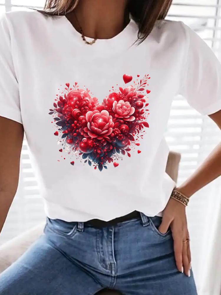 (Asian Size) trend style cute Women Tee Top Fashion Clothing T Shirt Woman Print Female Short Sleeve Graphic T-shirts