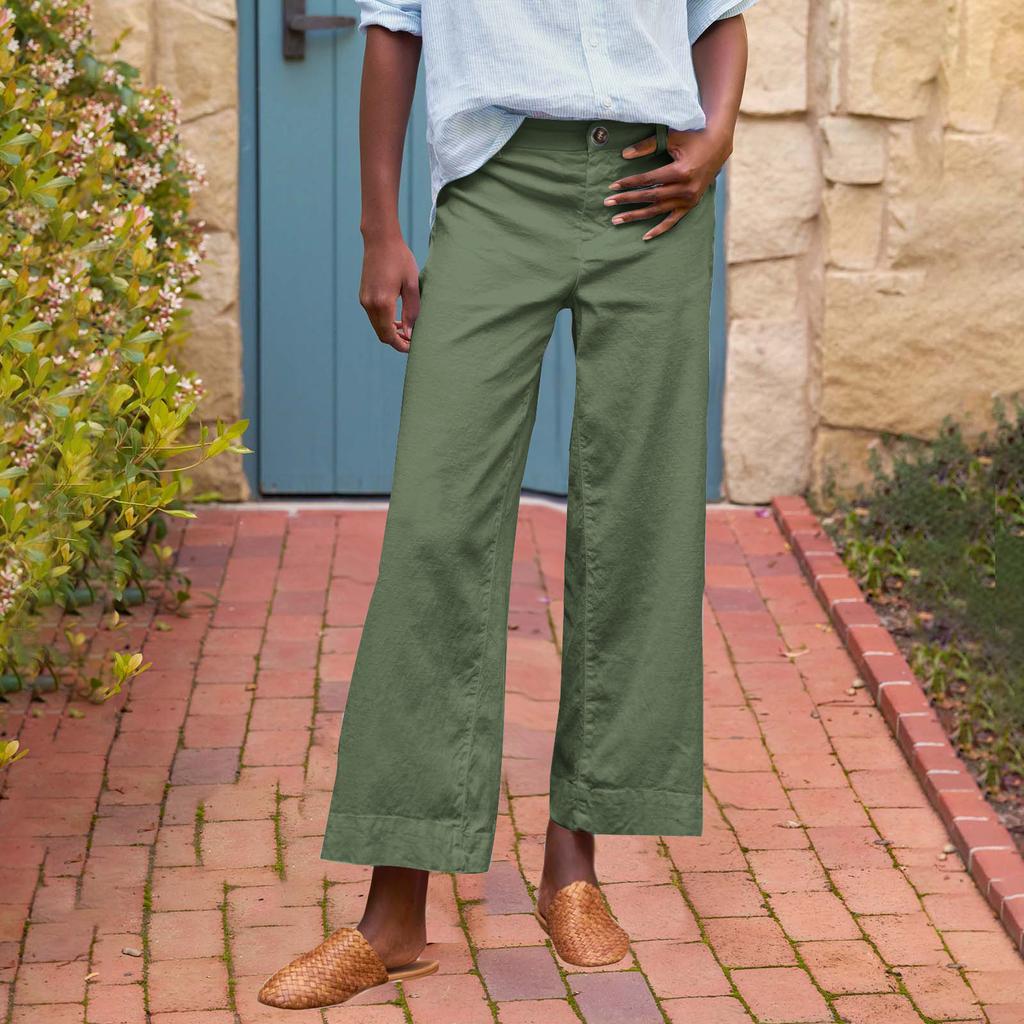 Women's High Waist Wide Leg Pants In Multiple Colors