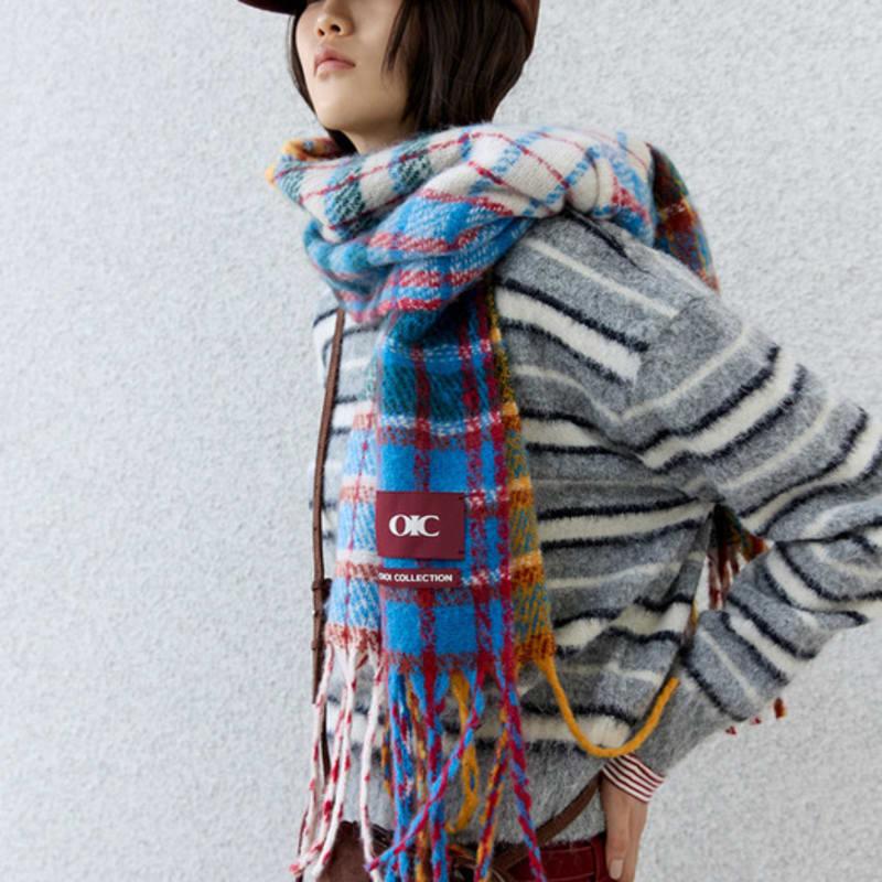 

OIOI COLLECTION Bold Check Muffler [MULTI] FREE