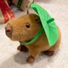Stuffed Lotus Capybara Animal Doll With Plushfur Material For Gift Teens For