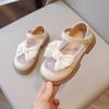 Girls Princess Shoes for Party Wedding Children Love Breatheable Lace Mesh Princess Shoes with Bow-knot Kids Performance Shoes
