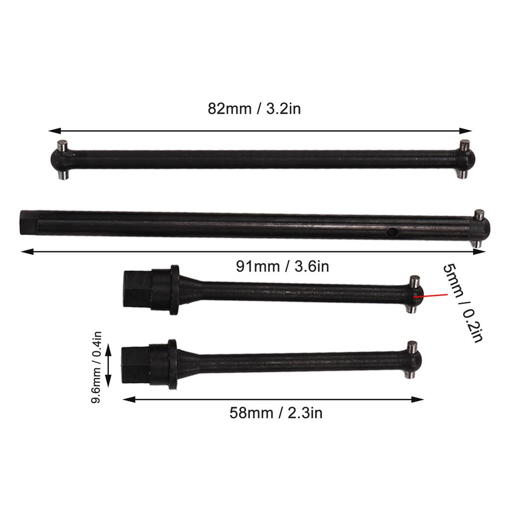RC Middle Rr Drive Shaft Metal Steel Drive Shaft for     JR 1/18 RC Car Upgrade Part