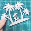 Summer Vacation Beach Coconut Tree Beach Chair Umbrella Metal Die Cutting Dies For DIY Scrapbooking Embossing Folder Stencil Photo Album Decorative