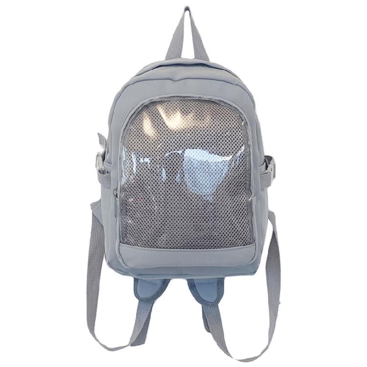 Japanese School Girl Clear Small Backpack Student Animes Pin Display School Bag