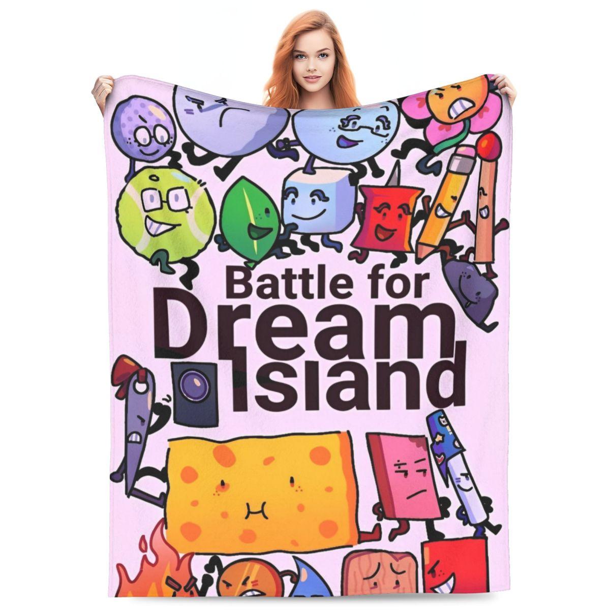 

BFDI Inanimate Insanity All Characters Throw Blanket Flannel Bedspread For Bedroom Funny Sofa Bed Cover 50x60in