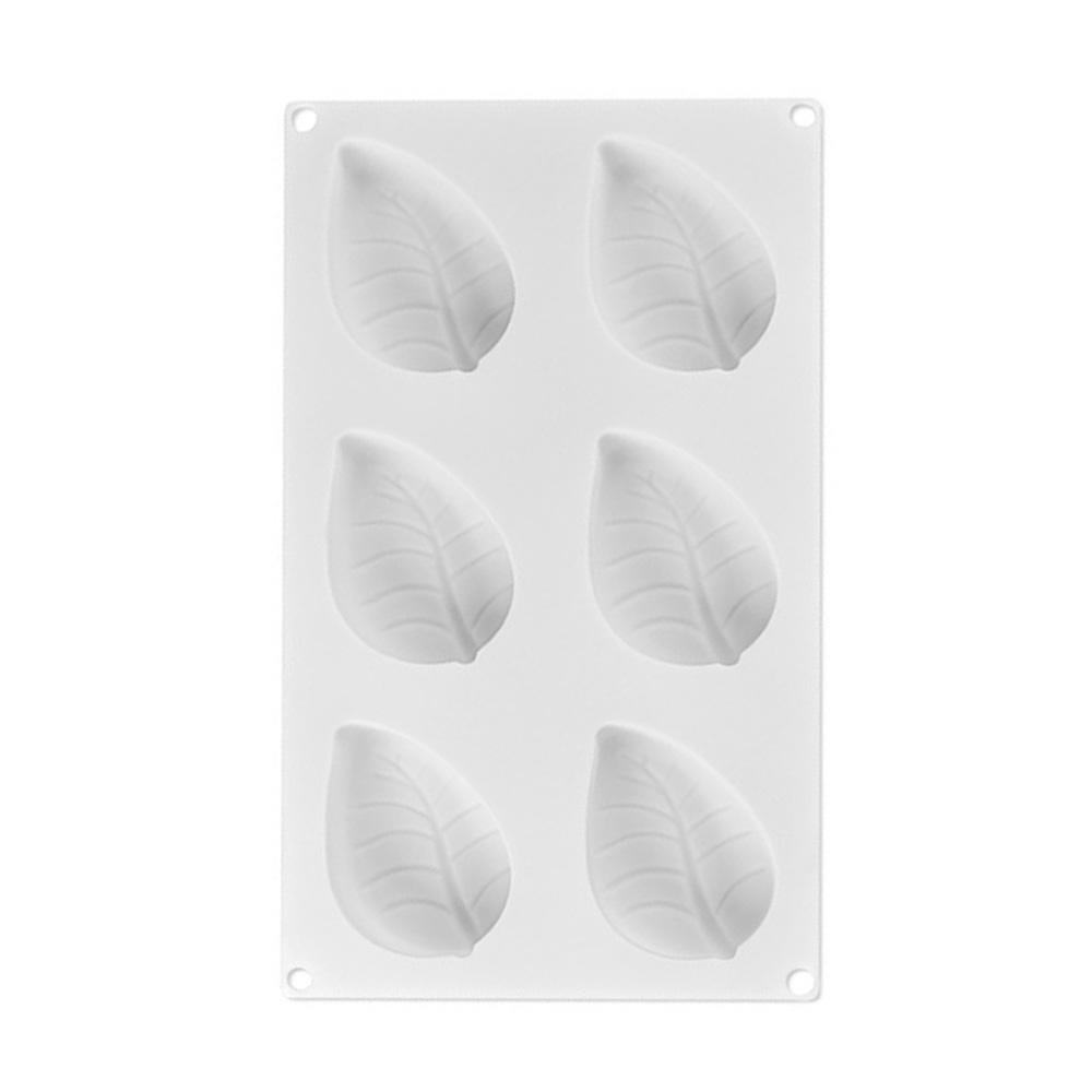 6 Holes Silicone Leaf Shape Baking Molds Chocolate Candy Molds for Baking Cake Chocolate Candy and Polymer Clay Crafting 1