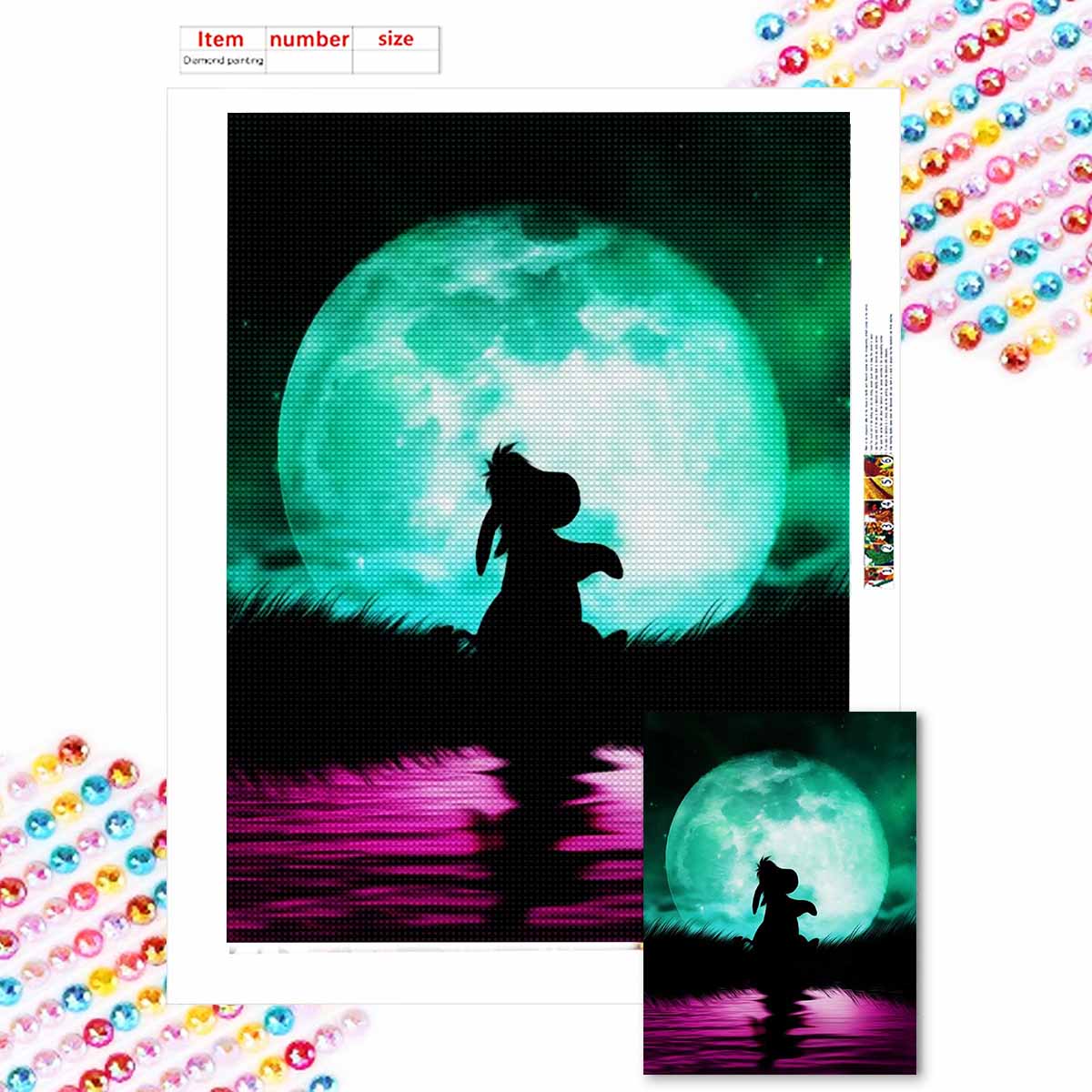 

Full Round Diamond Painting Lovely Animals Art Rhinestone Picture Mosaic DIY 5D Cross Stitch Embroidery Home Decoration Round 20x30cm