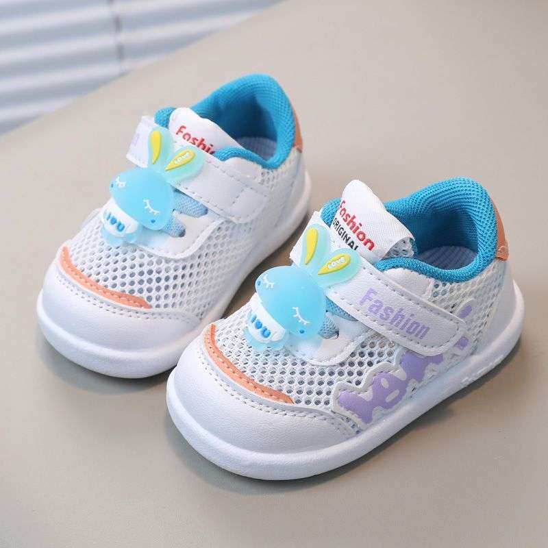 2025 spring and autumn baby shoes summer hollow breathable mesh shoes soft-soled sports board shoes infant toddler boys and girls