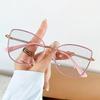 New Retro Cat Eye Glasses Frame Women Metal Casual Spectacles Eyewear Fashion Anti Blue Light Reading Glass Gradient