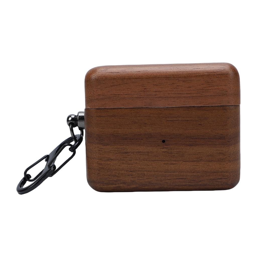 Védőtok illeszkedik a   Pi8 vezeték nélküli   fülhallgatók töltőtokjához, kézzel polírozott   fülhallgatótok diófa borítás