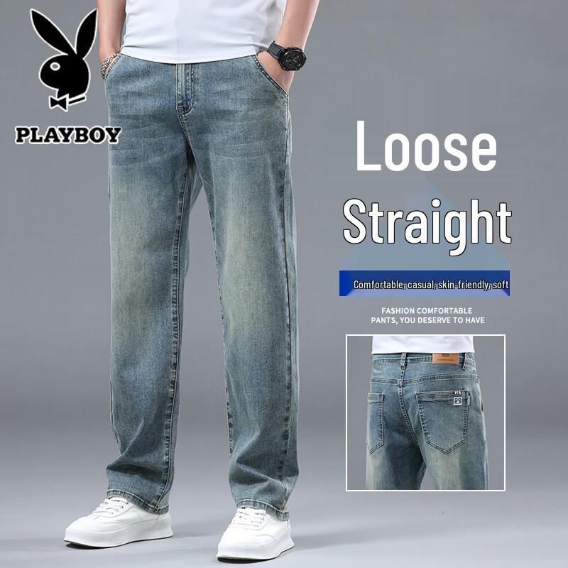 

PLAYBOY Men s Loose Straight Fit Jeans 33
