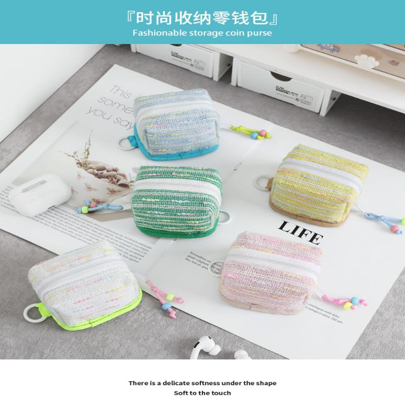Cute Mini Earbud Carrying Case Waterproof Dustproof Storage Bag for Coins Keys Jewelry Travel Commute