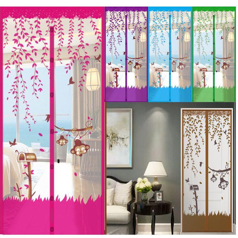 Anti Insect Mosquito Bugs Magnetic Tulle Automatic Closing Door Screen Mesh Net