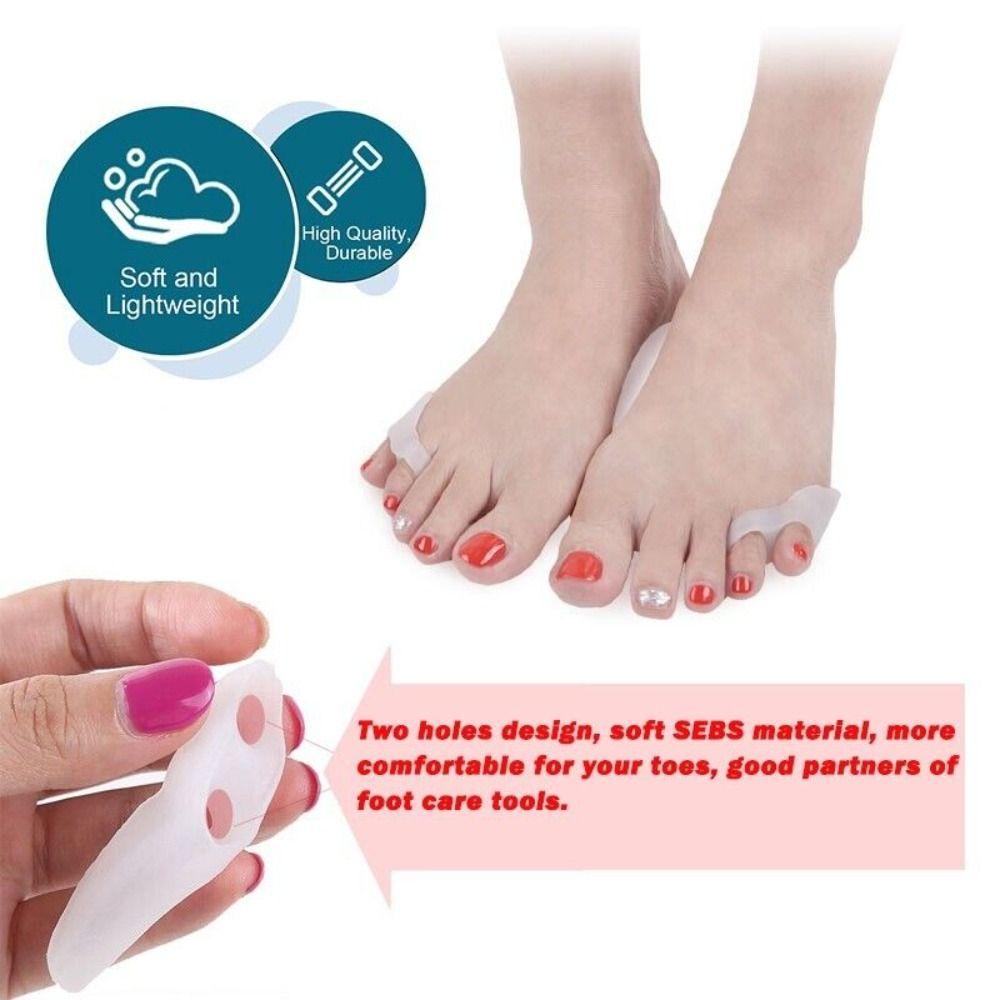 1 paire Séparateur d'orteils roses en silicone Espaceur Protecteur d'orteil rose doux Protecteur d'auriculaire durable