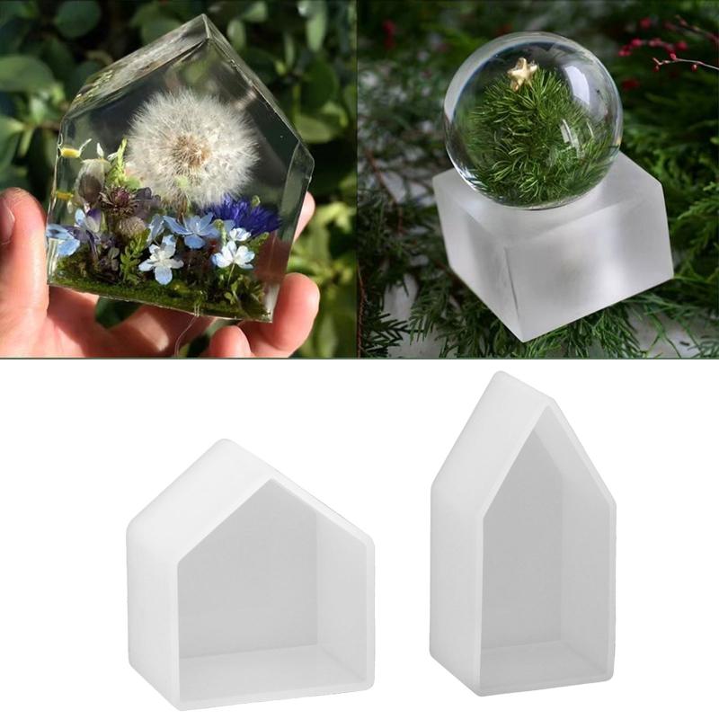 Epoxy Resin Molds House Shaped Silicone Mold for Insect Plant Specimen DIY Tools Specimen Making Tool Supplies