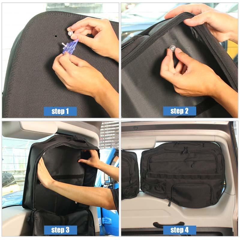  Tailgate Storage Bag Organizer Fit For Mitsubishi PAJERO 2007-2021 Stowing Tidying Car Accessories