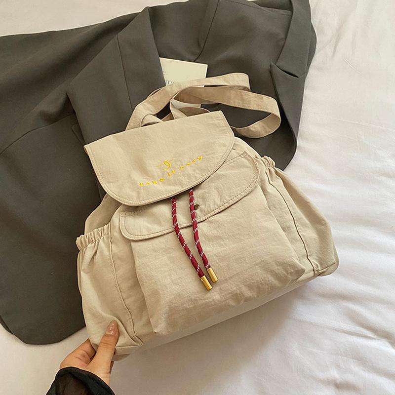 Casual Nylon Backpack for Women Summer New Trendy Fashion Preppy Style Backpack Large Capacity School Shoulder Bag CLE