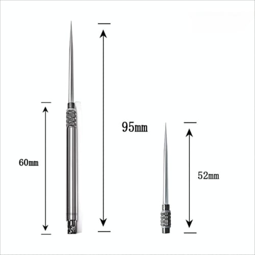 JOEBO 2-Piece Toothpick Holder, Alloy Titanium, Portable, Multi-functional, for Camping, Picnics, Fruit Picks, Floss Picks, Sticks, Keychains, and Lig
