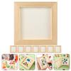 Clay Picture Frame Photo Wood DIY Frames Blank Children Wooden for Kids Painting